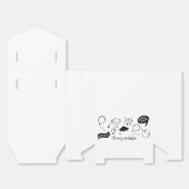 Quirky Doodle Graduation Party White Geschenkschachtel (Ungefaltet)