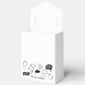 Quirky Doodle Graduation Party White Geschenkschachtel (Offen)