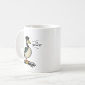 Quirky Duck, Funny French Duck Kaffeetasse (Vorderseite Links)