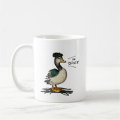 Quirky Duck, Funny French Duck Kaffeetasse (Links)