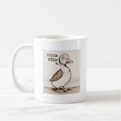 Quirky Duck Scandinavian Joke Cartoon Pastel Kaffeetasse (Links)