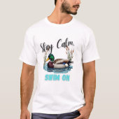 Quirky Duck Swimming Graphic T-Shirt - Spaß und Ve (Vorderseite)
