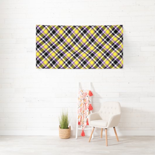 Quirky Eclectic Boho - Flag für nichtbinäre Karier Banner (Insitu)