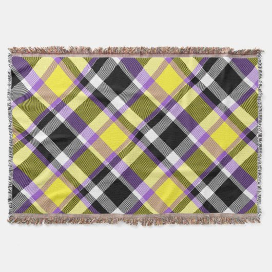 Quirky Eclectic Boho - Flag für nichtbinäre Karier Decke (Vorderseite)
