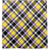 Quirky Eclectic Boho - Flag für nichtbinäre Karier Duschvorhang (Vorderseite)