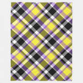 Quirky Eclectic Boho - Flag für nichtbinäre Karier Fleecedecke (Vorderseite)