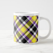 Quirky Eclectic Boho - Flag für nichtbinäre Karier Jumbo-Tasse (Rechts)