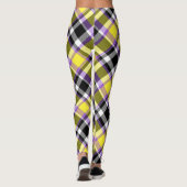 Quirky Eclectic Boho - Flag für nichtbinäre Karier Leggings (Rückseite)