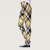 Quirky Eclectic Boho - Flag für nichtbinäre Karier Leggings (Links)