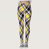 Quirky Eclectic Boho - Flag für nichtbinäre Karier Leggings (Vorderseite)