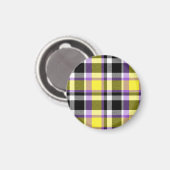 Quirky Eclectic Boho - Flag für nichtbinäre Karier Magnet (Vorderseite/Rückseite)
