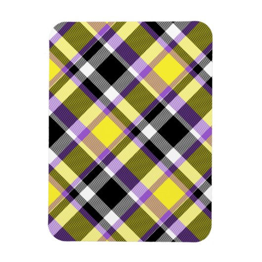 Quirky Eclectic Boho - Flag für nichtbinäre Karier Magnet (Vertikal)