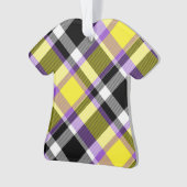 Quirky Eclectic Boho - Flag für nichtbinäre Karier Ornament (Vorderseite)