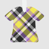 Quirky Eclectic Boho - Flag für nichtbinäre Karier Ornament (Rückseite)