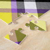 Quirky Eclectic Boho - Flag für nichtbinäre Karier Puzzle (Seite)