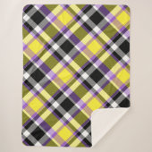 Quirky Eclectic Boho - Flag für nichtbinäre Karier Sherpadecke (Vorderseite)