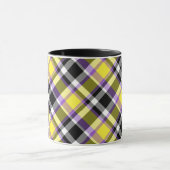 Quirky Eclectic Boho - Flag für nichtbinäre Karier Tasse (Zentrum)