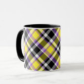 Quirky Eclectic Boho - Flag für nichtbinäre Karier Tasse (Vorderseite Links)