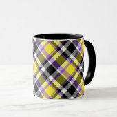 Quirky Eclectic Boho - Flag für nichtbinäre Karier Tasse (VorderseiteRechts)