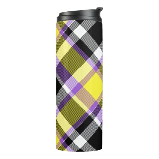 Quirky Eclectic Boho - Flag für nichtbinäre Karier Thermosbecher (Nach links gedreht)