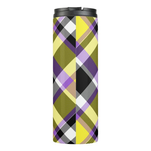 Quirky Eclectic Boho - Flag für nichtbinäre Karier Thermosbecher (Rückseite)