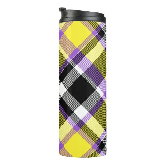 Quirky Eclectic Boho - Flag für nichtbinäre Karier Thermosbecher (Nach rechts gedreht)