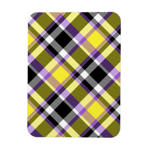 Quirky Eclectic Boho Nonbinary Karo-Stolz-Flagge Magnet