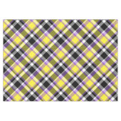 Quirky Eclectic Boho Nonbinary Karo-Stolz-Flagge Tischdecke (Vorderseite (Horizontal))