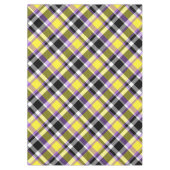Quirky Eclectic Boho Nonbinary Karo-Stolz-Flagge Tischdecke (Vorderseite)