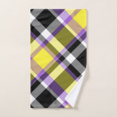 Quirky Eclectic Boho Nonbinary Karo Stolzflagge Badhandtuch Set (Handtuch)