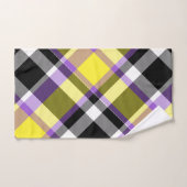 Quirky Eclectic Boho Nonbinary Karo Stolzflagge Badhandtuch Set (Handtuch)