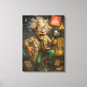 Quirky Einstein Pop Art - Farbenfrohe Mad Scientis Leinwanddruck (Vorderseite)