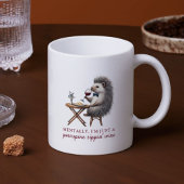 Quirky Einzigartiger Pun Porcupine Kaffeetasse
