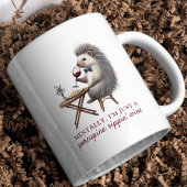 Quirky Einzigartiger Pun Porcupine Kaffeetasse