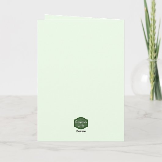 Quirky Elche Rabbit Forest Winterszene Weihnachten Karte (Rückseite)