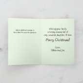 Quirky Elche Rabbit Forest Winterszene Weihnachten Karte (Innenseite)