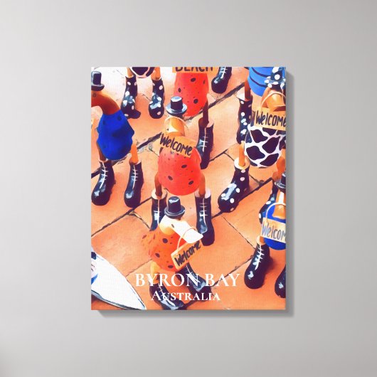 Quirky Enten in Byron Bay Australien Reisedruck Leinwanddruck (Vorderseite)