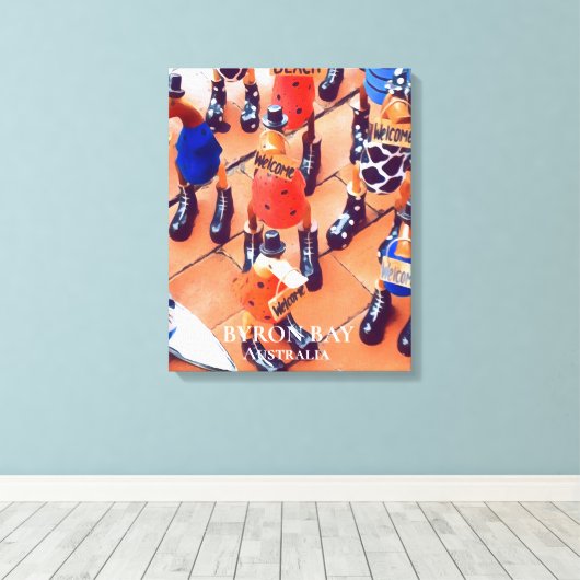 Quirky Enten in Byron Bay Australien Reisedruck Leinwanddruck (Insitu (Holzboden))