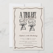 Quirky Espresso Martini A Tini Bit Ältere Geburtst Einladung (Vorderseite)