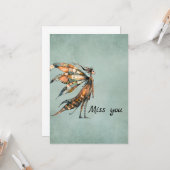 Quirky Fairy | Miss You Greycard Karte (Vorderseite/Rückseite Beispiel)