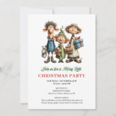 Quirky Family Holiday Party Printable Invitation Einladung (Vorderseite)