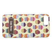 Quirky farbenfrohe Cupcakes Illustrationsmuster Case-Mate iPhone Hülle (Rückseite (Horizontal))