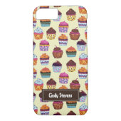 Quirky farbenfrohe Cupcakes Illustrationsmuster Case-Mate iPhone Hülle (Rückseite)