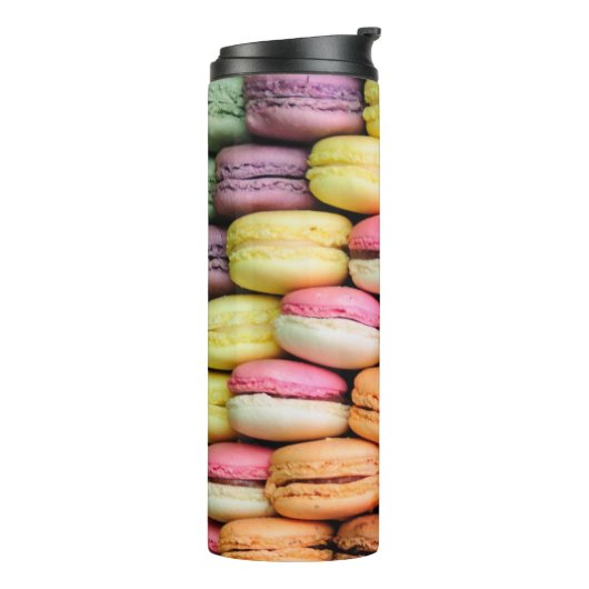 Quirky farbenfrohe Macaroons Thermosbecher (Nach links gedreht)
