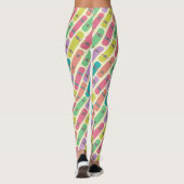 Quirky-farbiges Skateboardmuster Leggings (Rückseite)