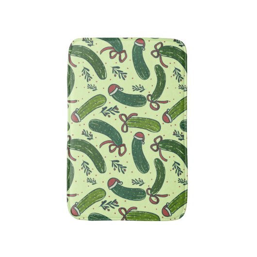 Quirky Festivals Weihnachtsmuster Badematte (Vorderseite Vertikal)