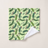 Quirky Festivals Weihnachtsmuster Badhandtuch Set (Waschlappen)