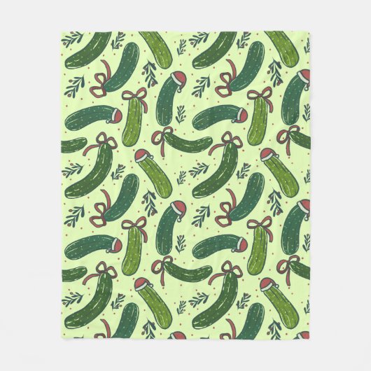 Quirky Festivals Weihnachtsmuster Fleecedecke (Vorderseite)