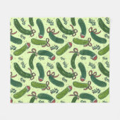 Quirky Festivals Weihnachtsmuster Fleecedecke (Vorderseite (Horizontal))