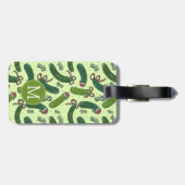 Quirky Festivals Weihnachtsmuster Gepäckanhänger (Rückseite horizontal)